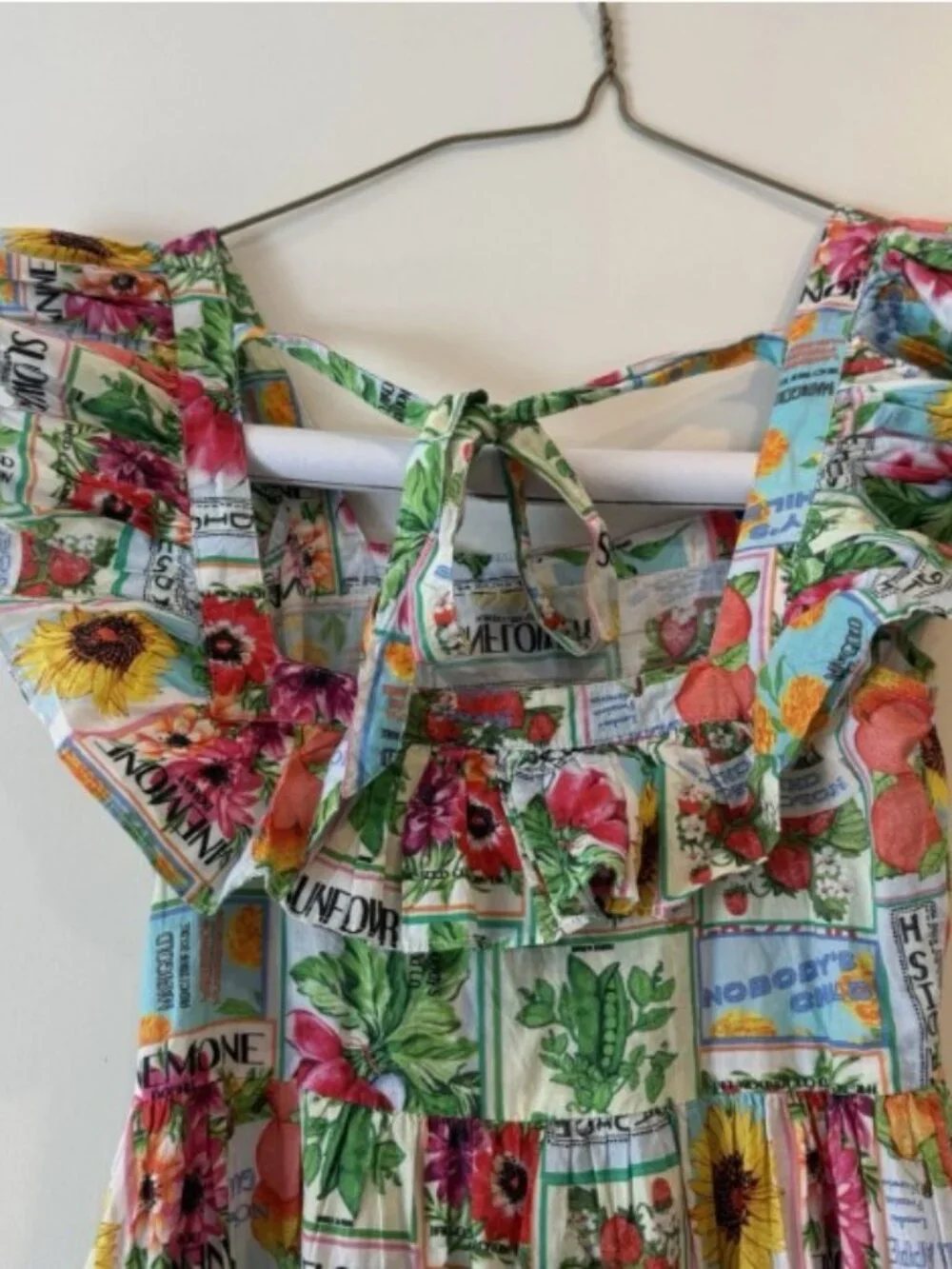 Nobody's Child Cassidy Midi Beach Dress in Seed Packet Print Size 8 - Picture 5 of 8